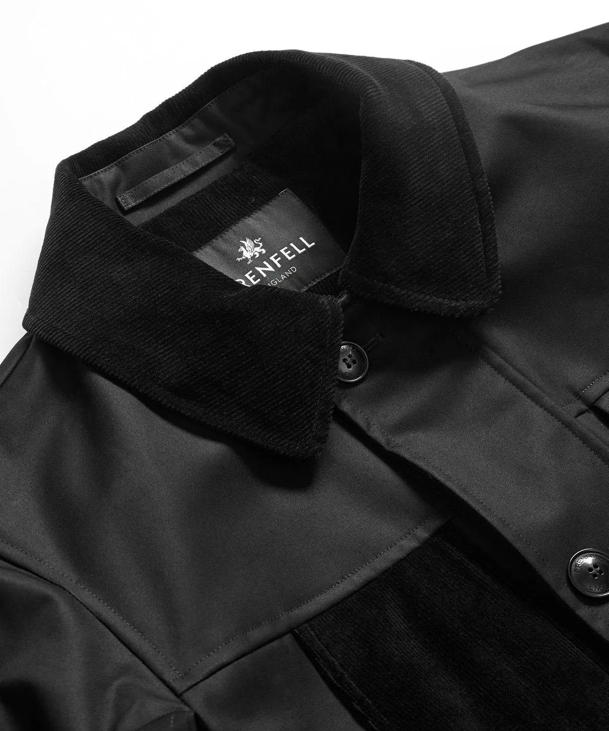 The Countryman in Grenfell Cloth Black and Corduroy