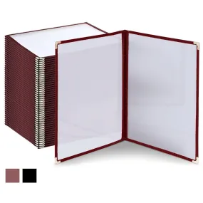 TheLAShop 8-1/2"x14" Clear Restaurant Menu Cover Folder Double 30ct/pk