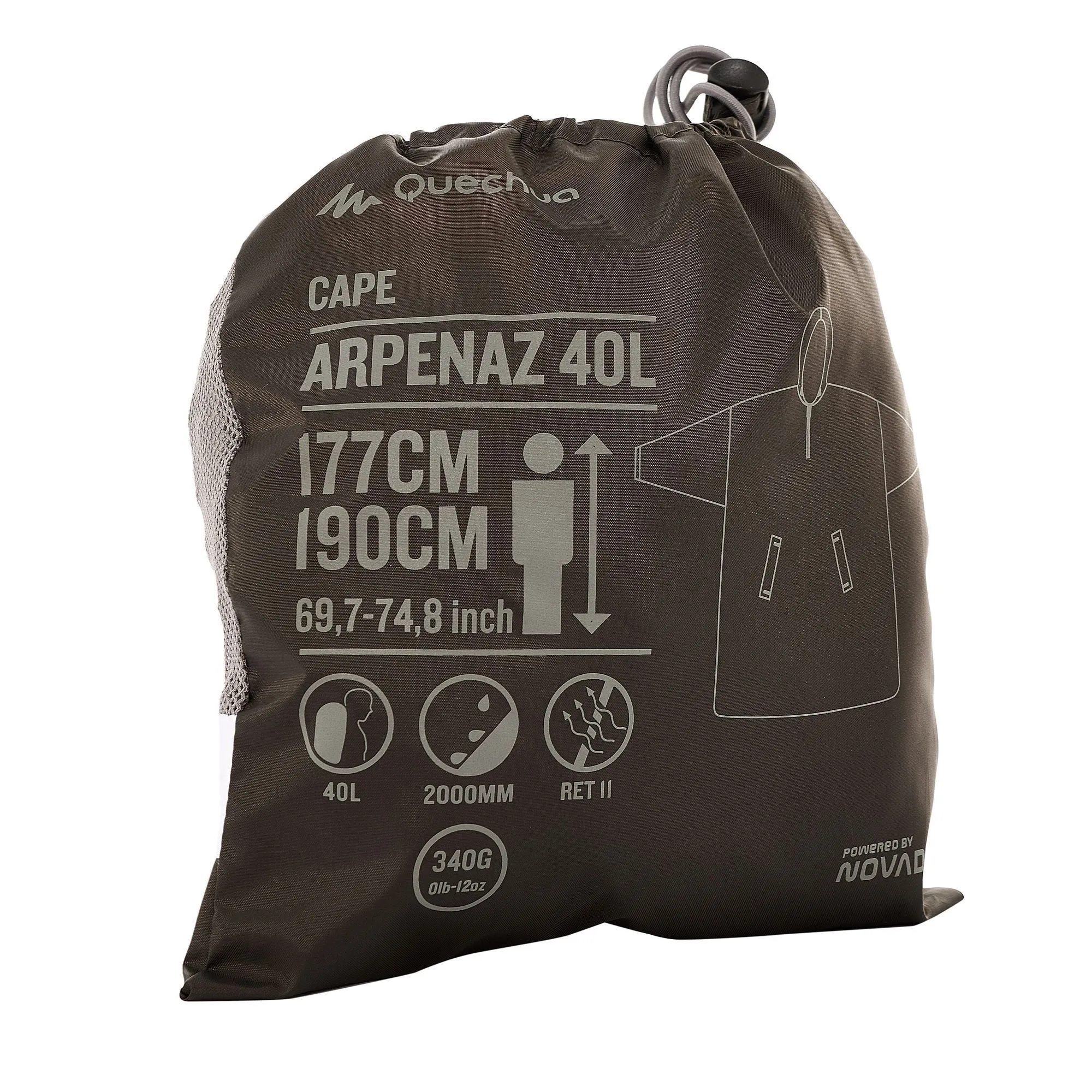 Trekking Raincoat Arpenaz 40L