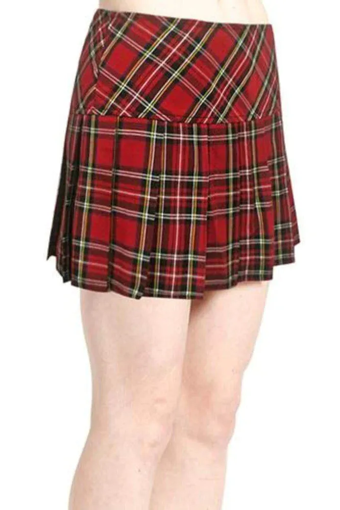 Tripp NYC Pleated Skirt [Red Plaid]