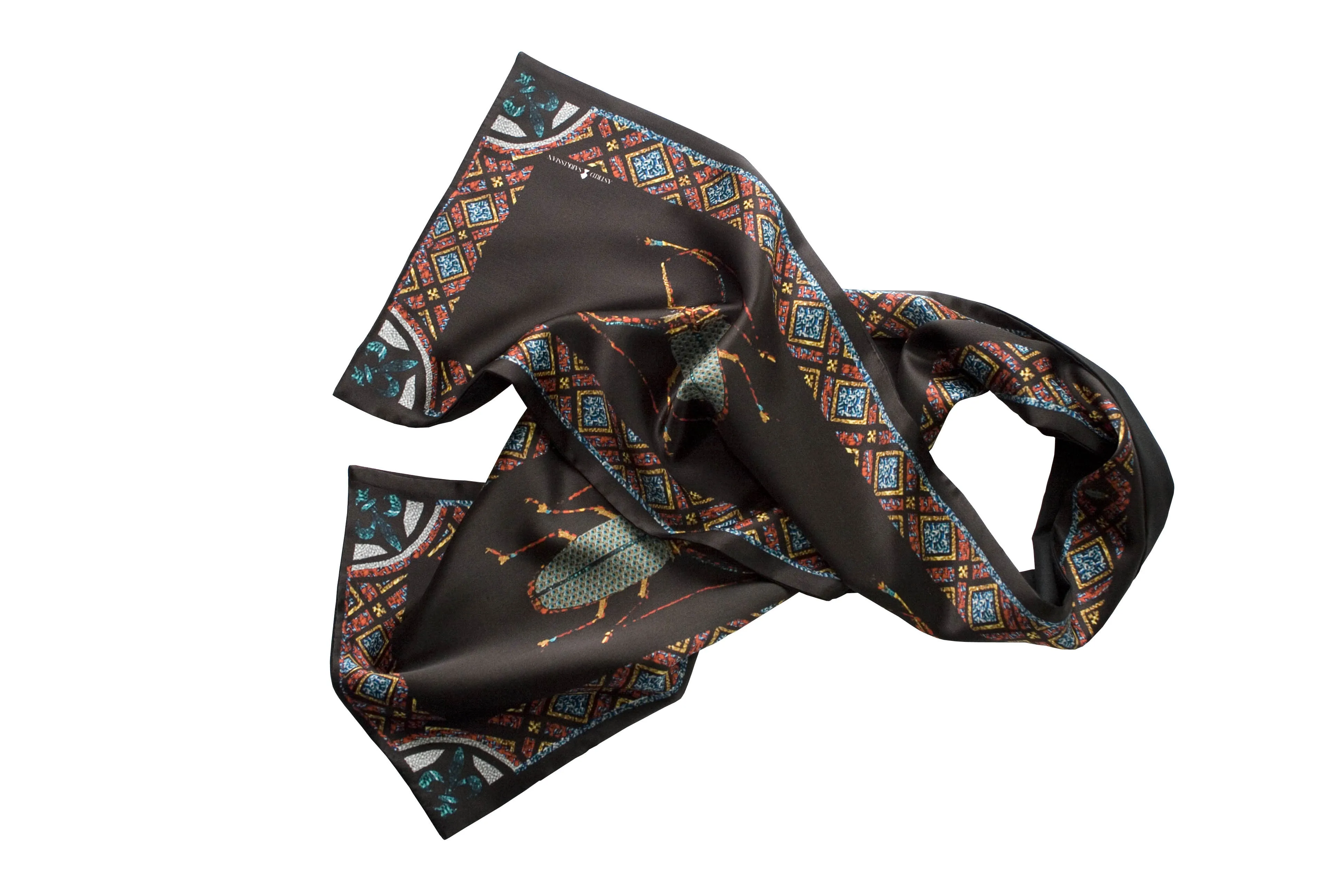 Vermin Black Long Silk Scarf