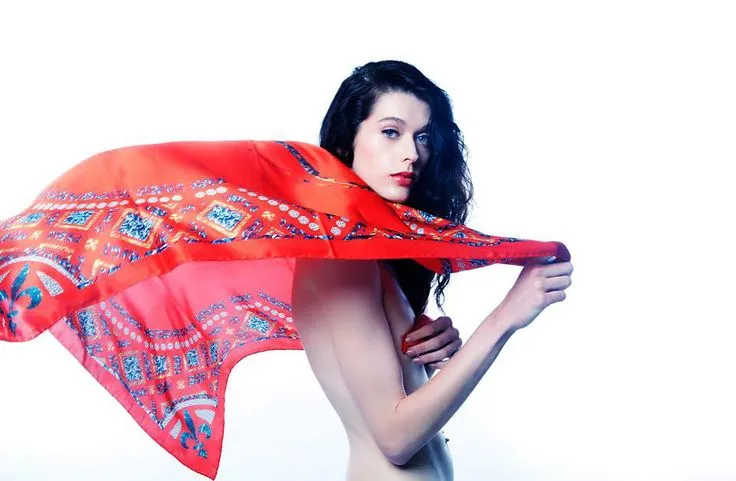 Vermin Red Silk Satin Scarf