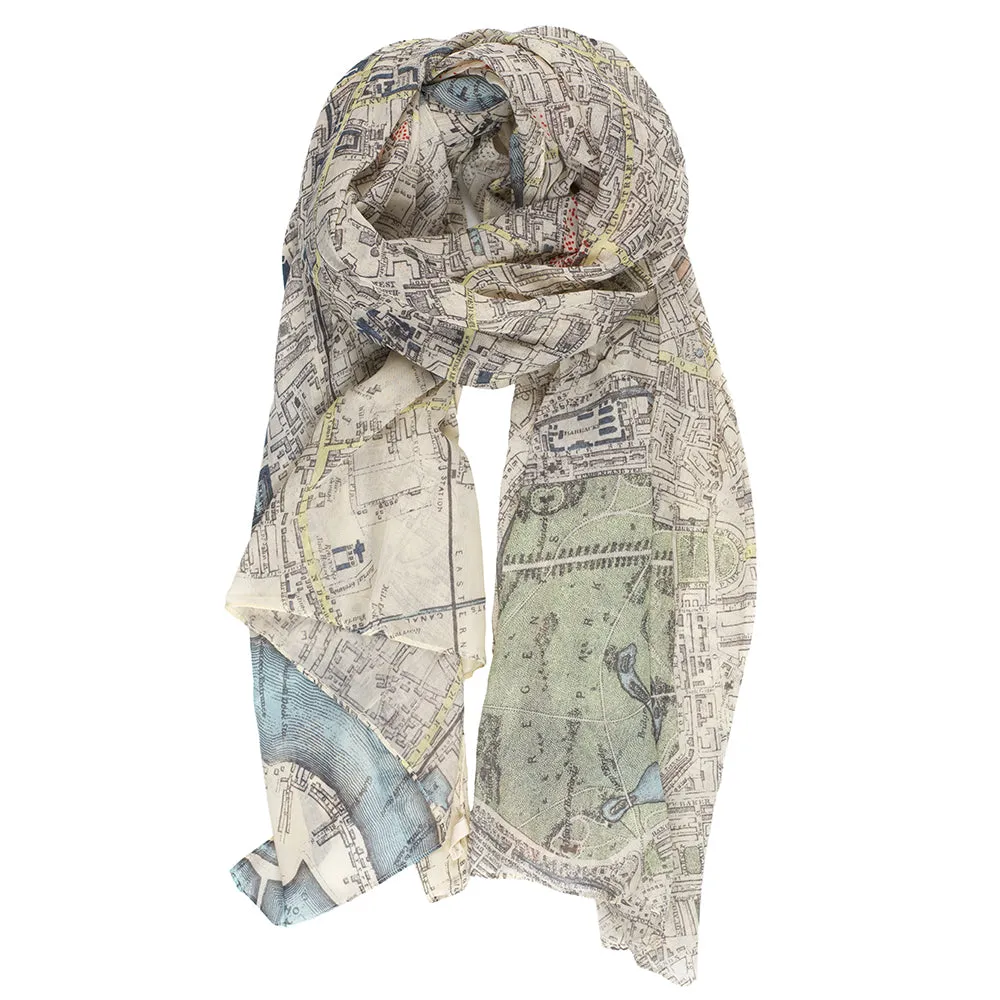 Vintage London Map Scarf