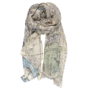 Vintage London Map Scarf