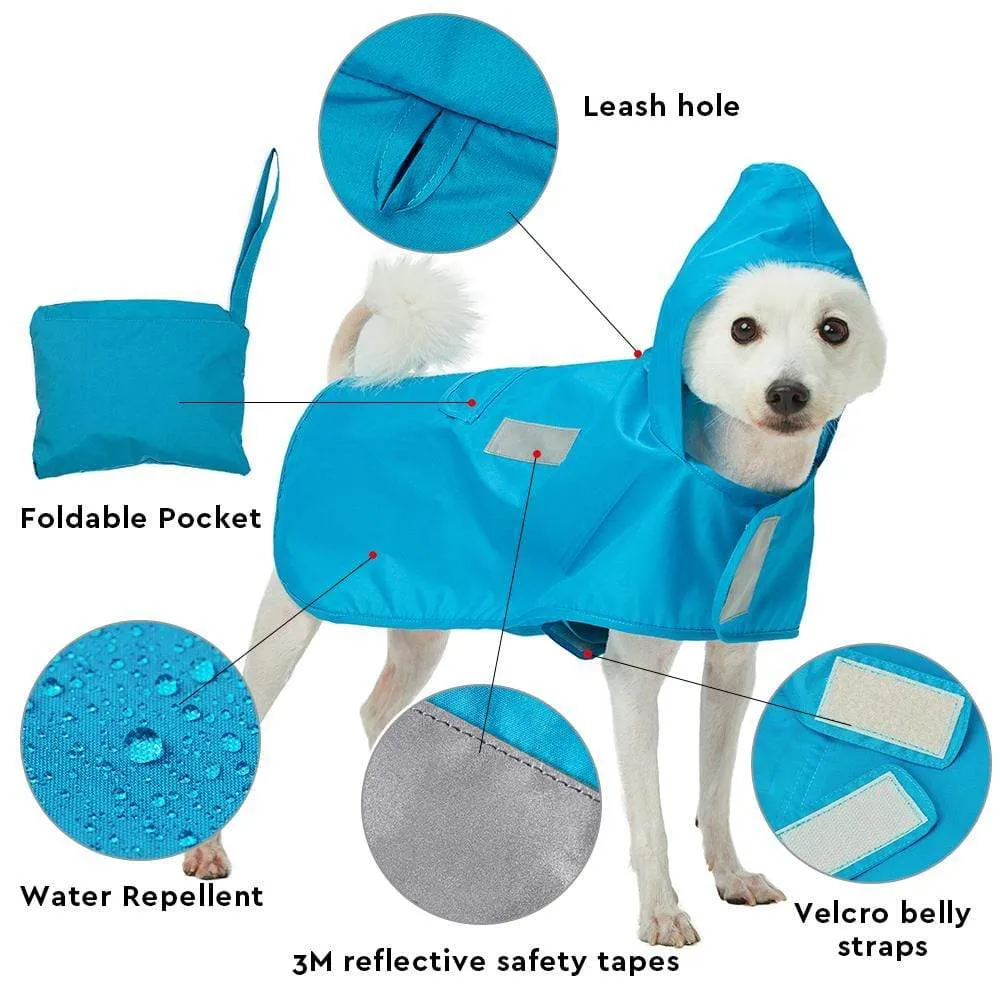 Water Repellent | Reflective Dog Rain Poncho