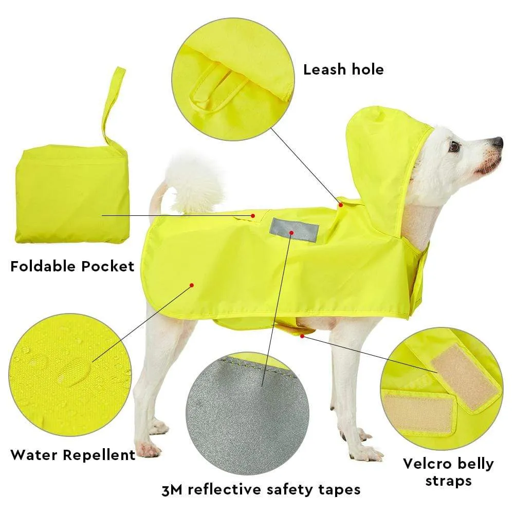 Water Repellent | Reflective Dog Rain Poncho