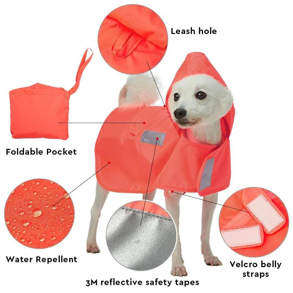 Water Repellent | Reflective Dog Rain Poncho