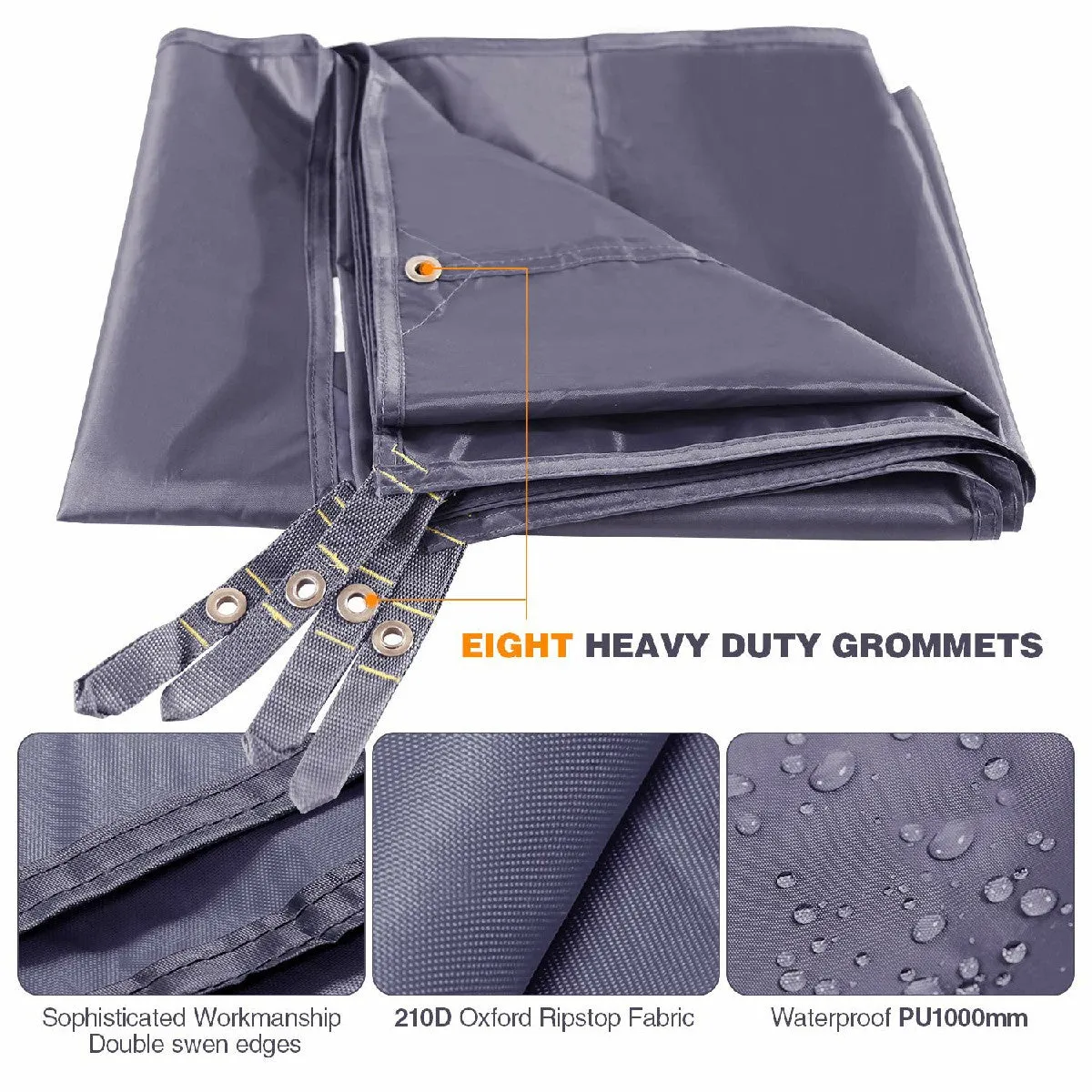 Waterproof Camping Tent Tarp, Multifunctional Tent Footprint