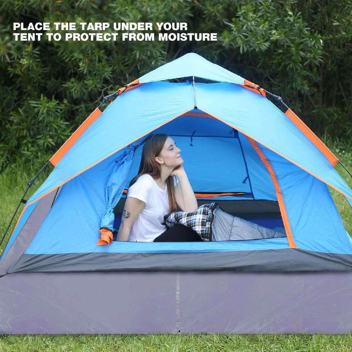 Waterproof Camping Tent Tarp, Multifunctional Tent Footprint