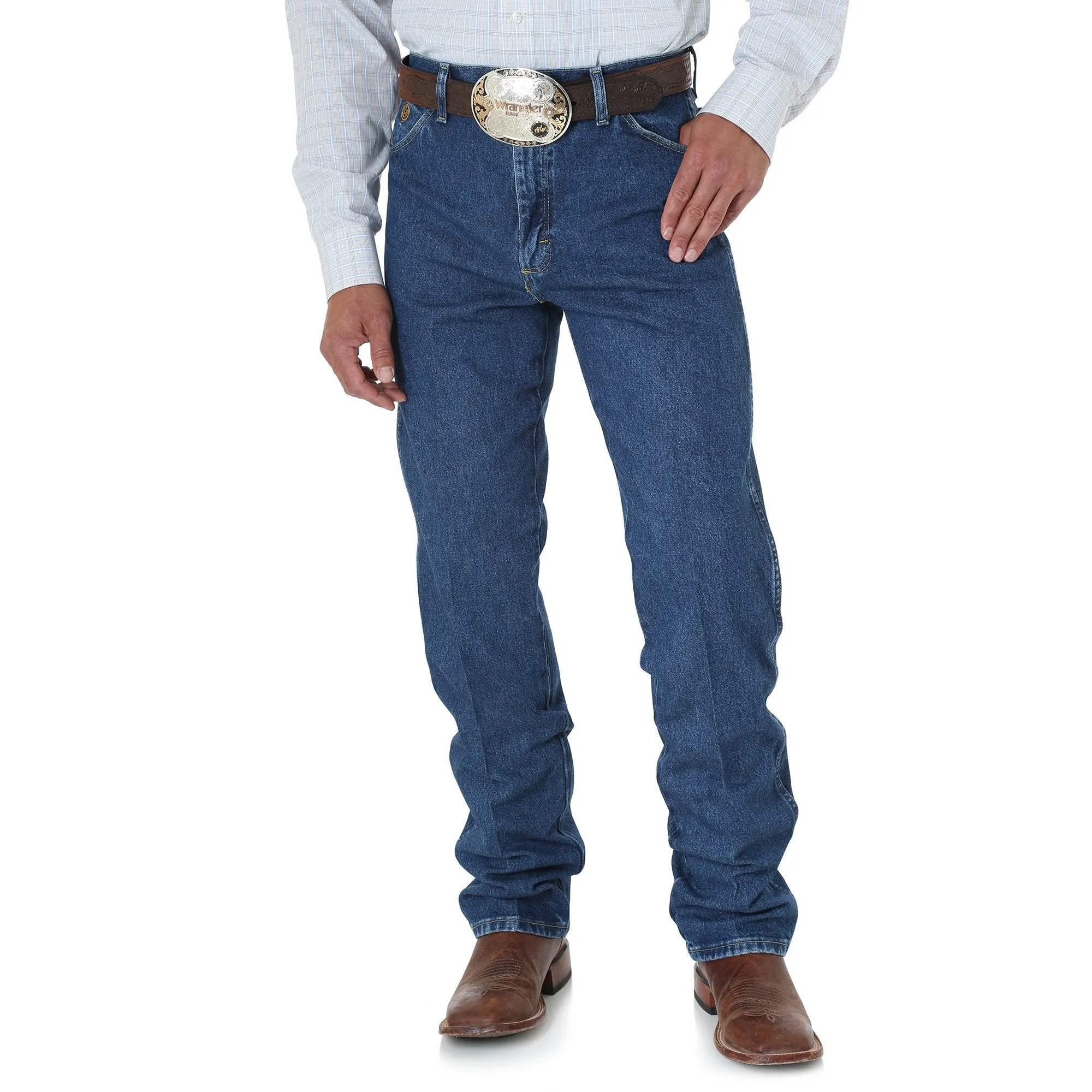 WRANGLER MEN'S GEORGE STRAIT COWBOY CUT ORIGINAL FIT DARK DENIM JEANS - 13MGSHD