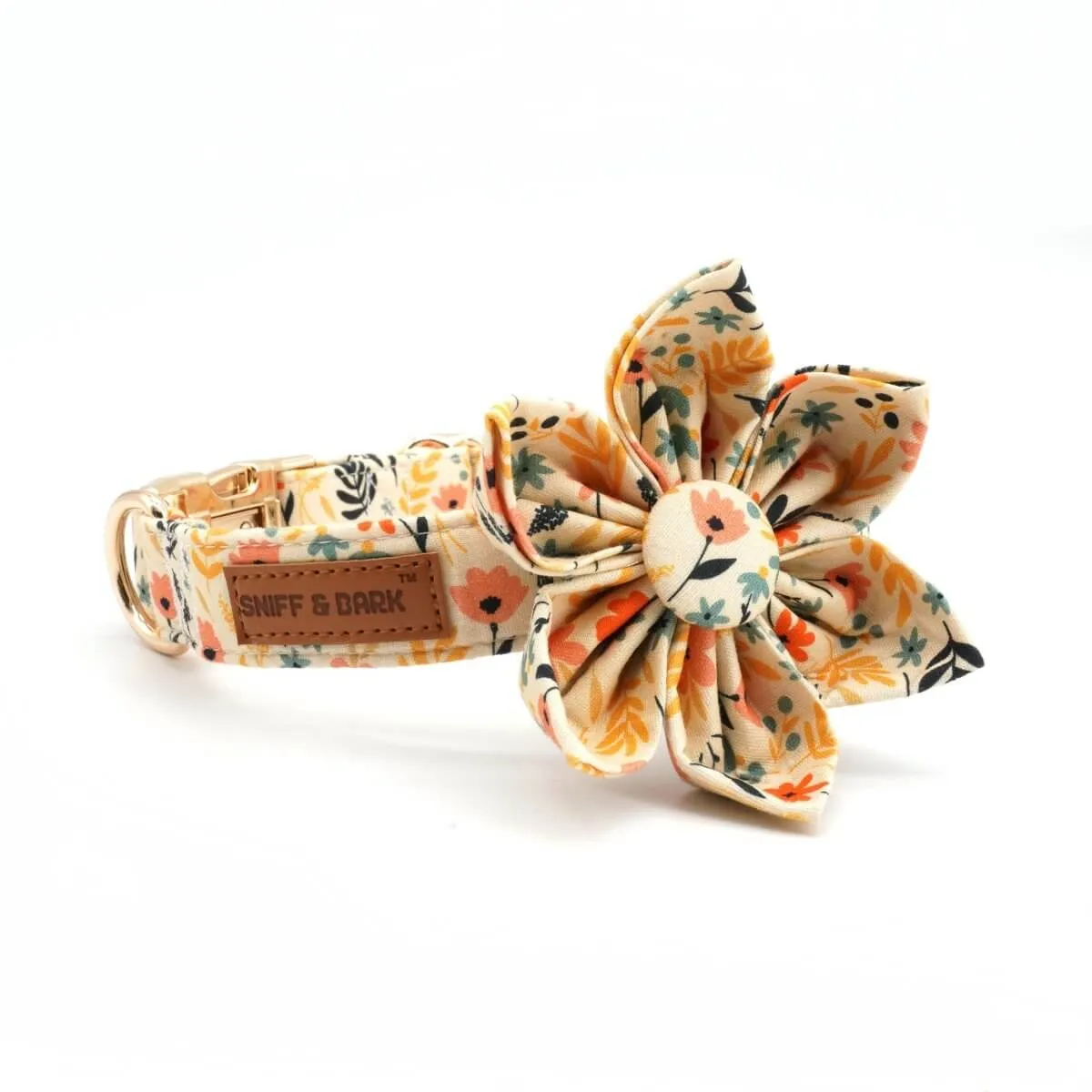 Yellow Floral Flower Unbreakable Collar™ & Leash Set